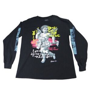 Outrank Cherub Money Graphic Long Sleeve T Shirt Black Large